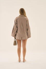 AJ Stripe Short Choc Stripe