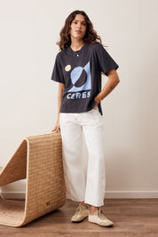 Stevie Slouchy Tee Phantom Ceres Moon