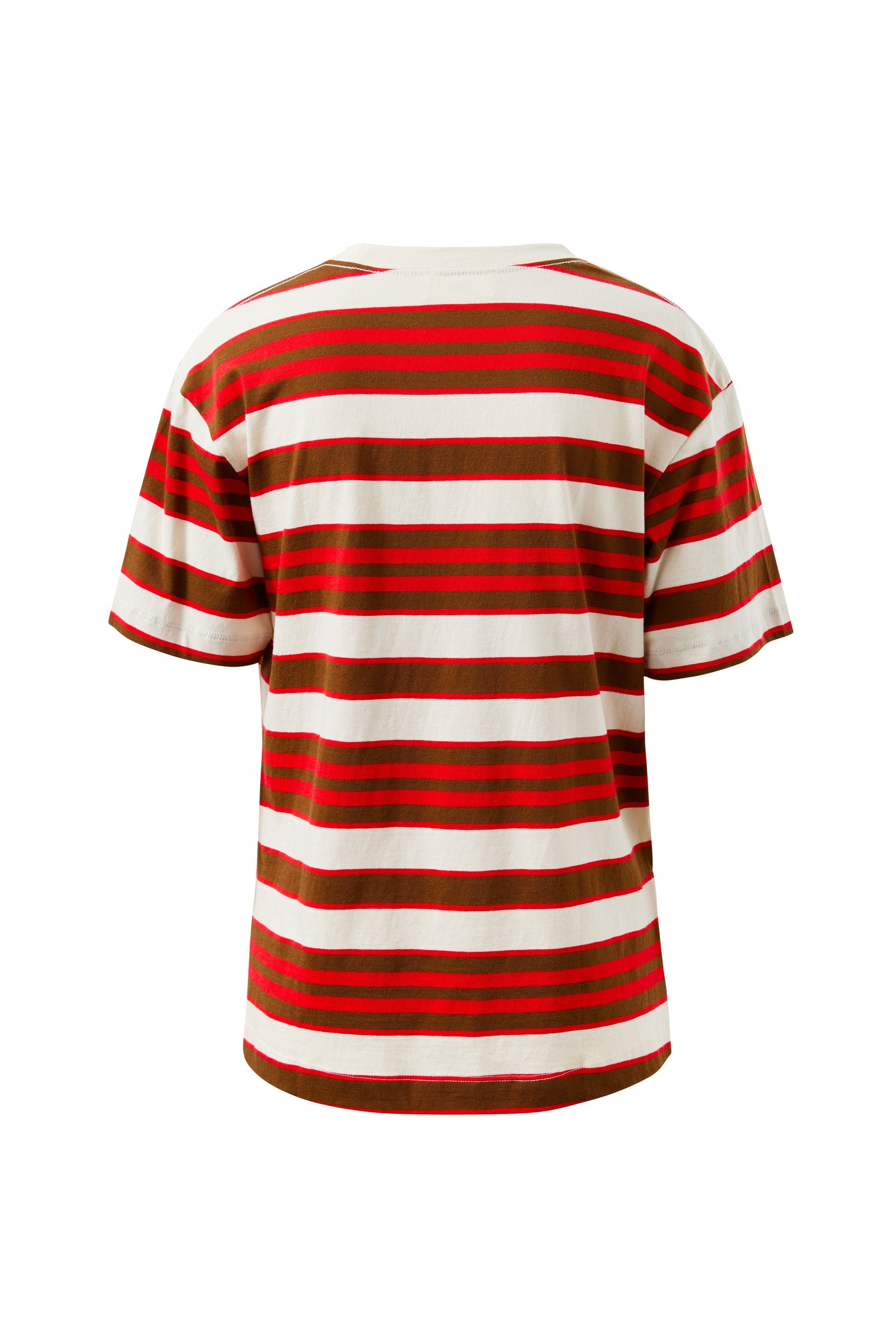 Stevie Slouchy Tee/Heritage Red/Toffee Stripe
