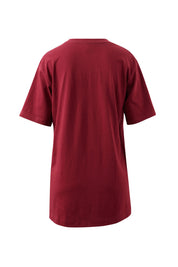 Lola Longline Step Hem Tee Burgundy