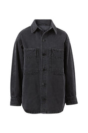 Bobbi Side Pocket Denim Shacket Washed
