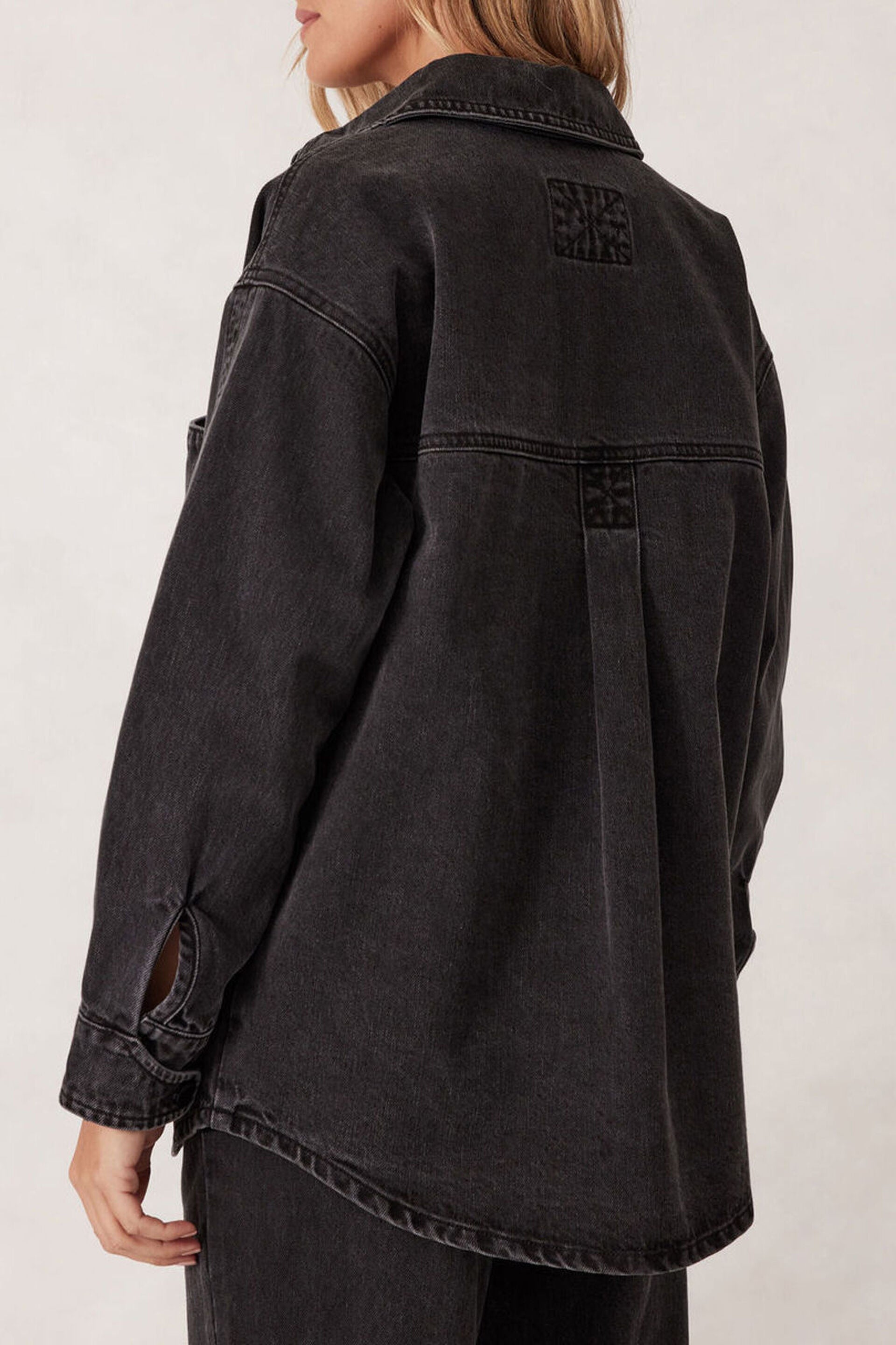Bobbi Side Pocket Denim Shacket Washed