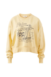 Charlie Cropped Slouchy Sunny Yellow Palm Beach Crew