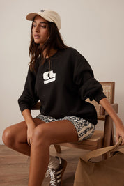 Isla Oversized Slouchy Crew Phantom Bubble Logo