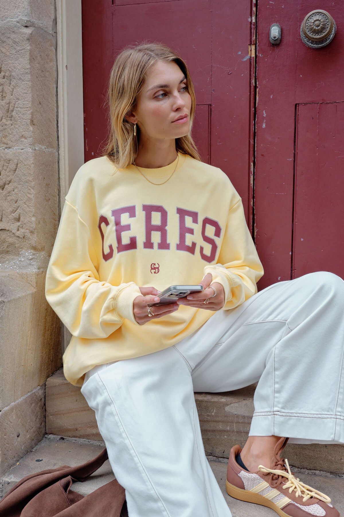 Isla Oversized Butter Washed Burgundy