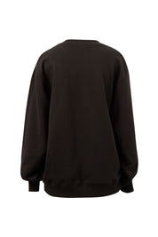 Isla Oversized Slouchy Crew - Phantom/White Heritage Outline