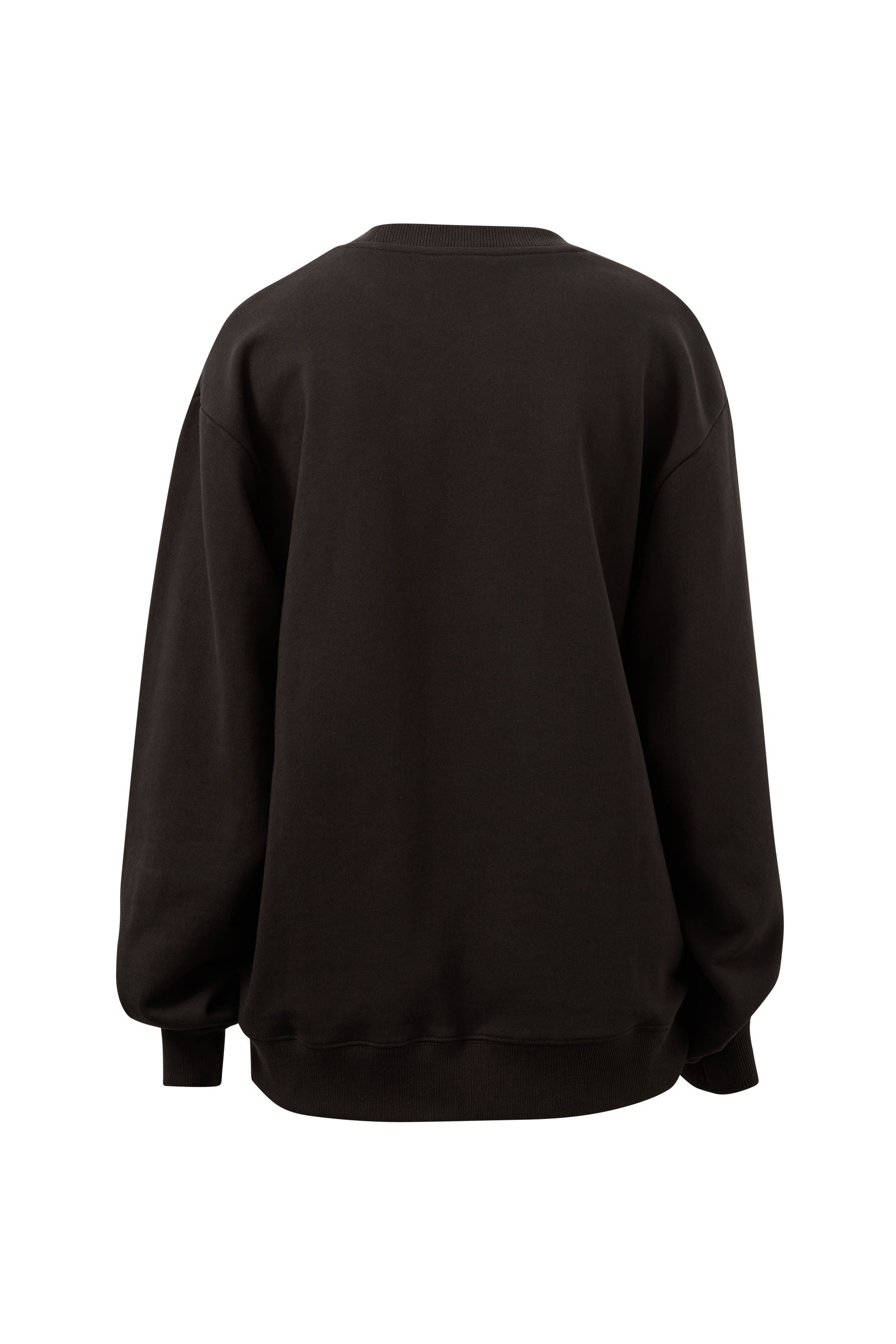 Isla Oversized Slouchy Crew - Phantom/White Heritage Outline