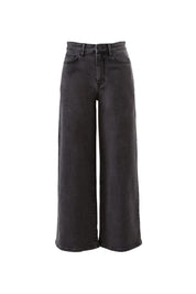 EVIE WIDE LEG JEAN/WASHED BLACK