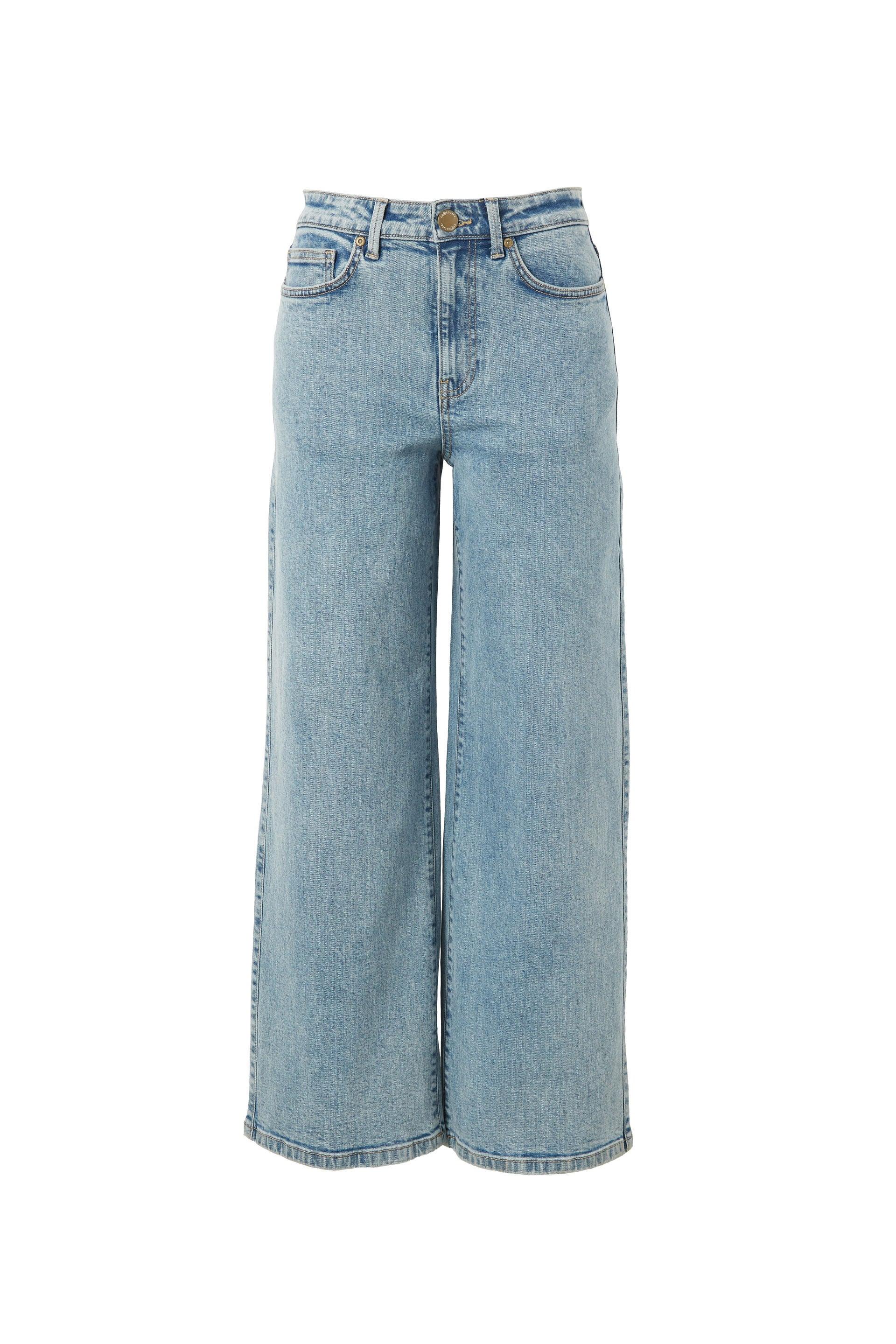 Evie Wide Leg Jean/Mid Vintage Blue