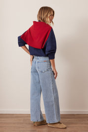 Evie Wide Leg Jean/Mid Vintage Blue