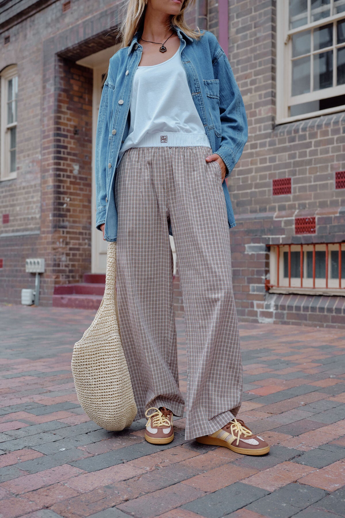 The Lounge Pant Toffee Check