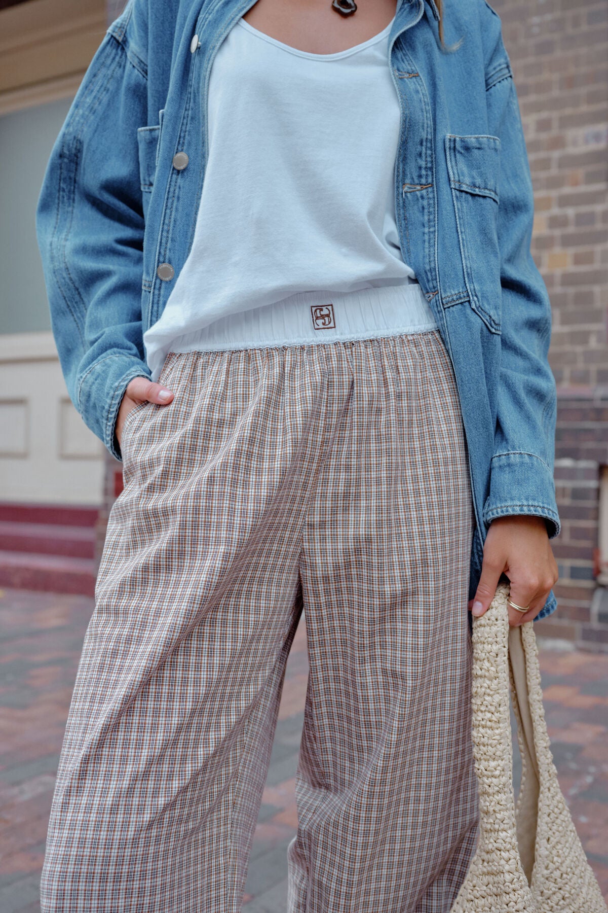 The Lounge Pant Toffee Check