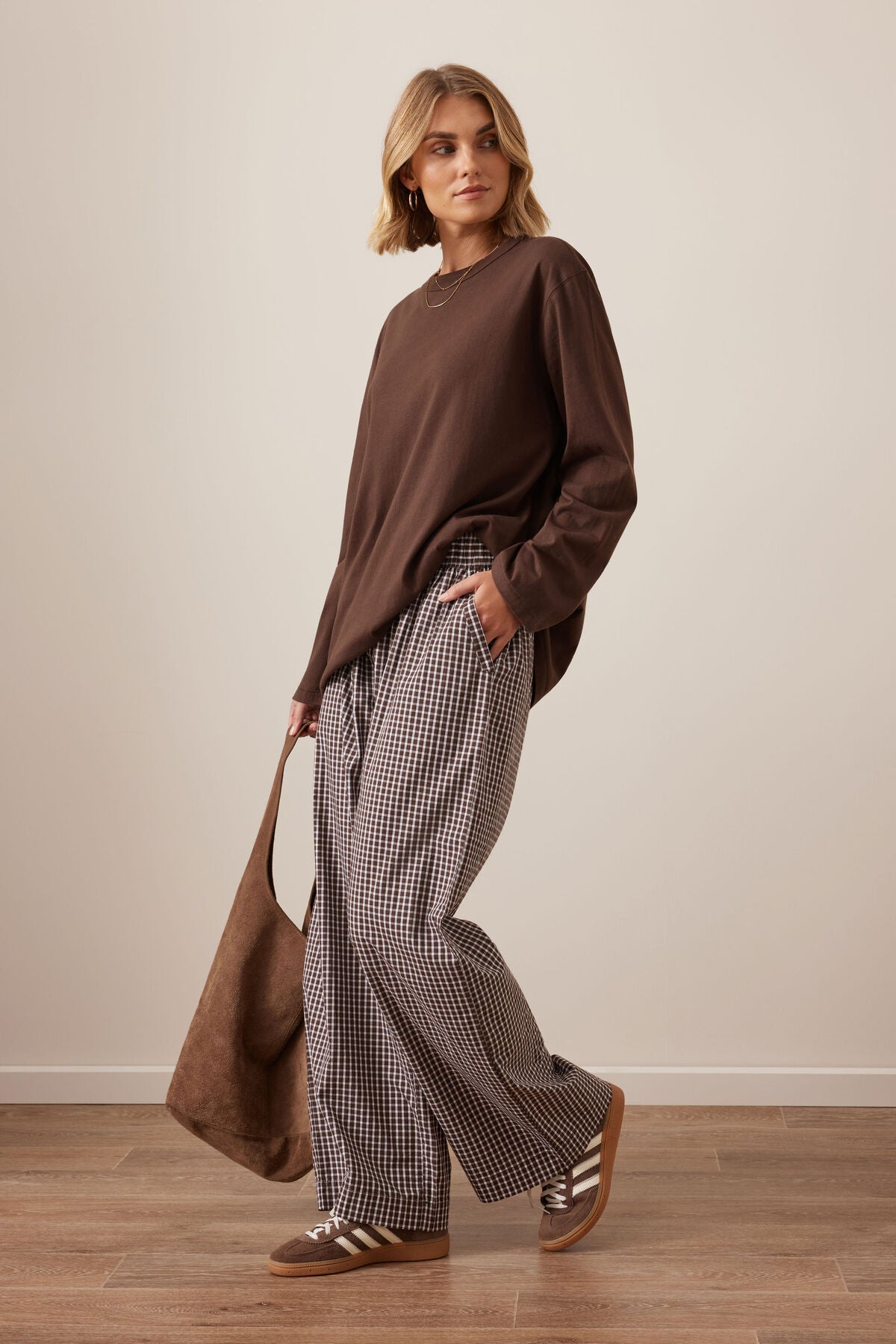 The Lounge Pant Chocolate Check