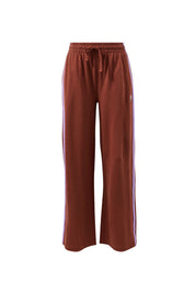 Gigi Wide Leg Terry Trackpant Burnt Toffee Orchid Side Stripe