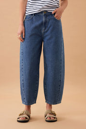 Maggie Tapered Barrel Jean Fresh Indigo