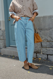 Demi Barrel Jean Vintage Blue