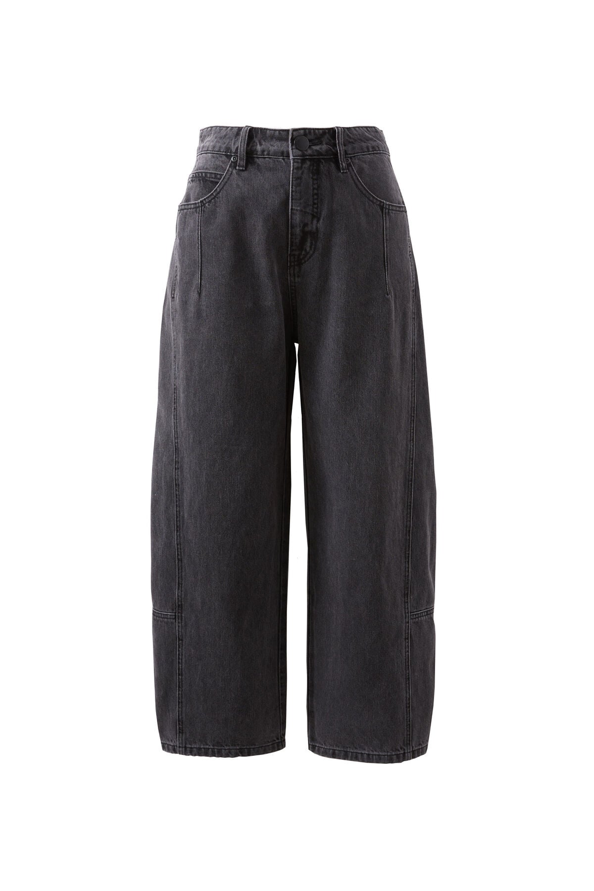 Demi Barrel Jean Faded Black