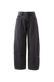 Demi Barrel Jean Faded Black