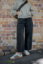 Demi Barrel Jean Faded Black