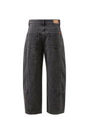 Demi Barrel Jean Faded Black