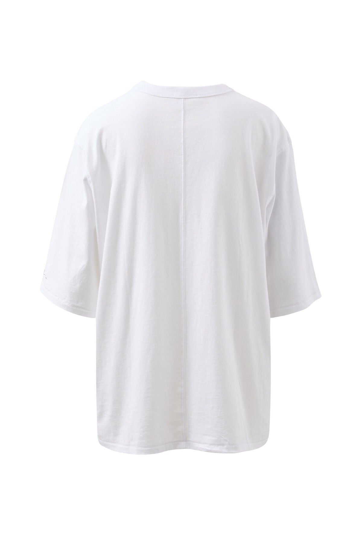 LIV OVERSIZED TEE/WHITE /CHOC CL EMBROIDERY