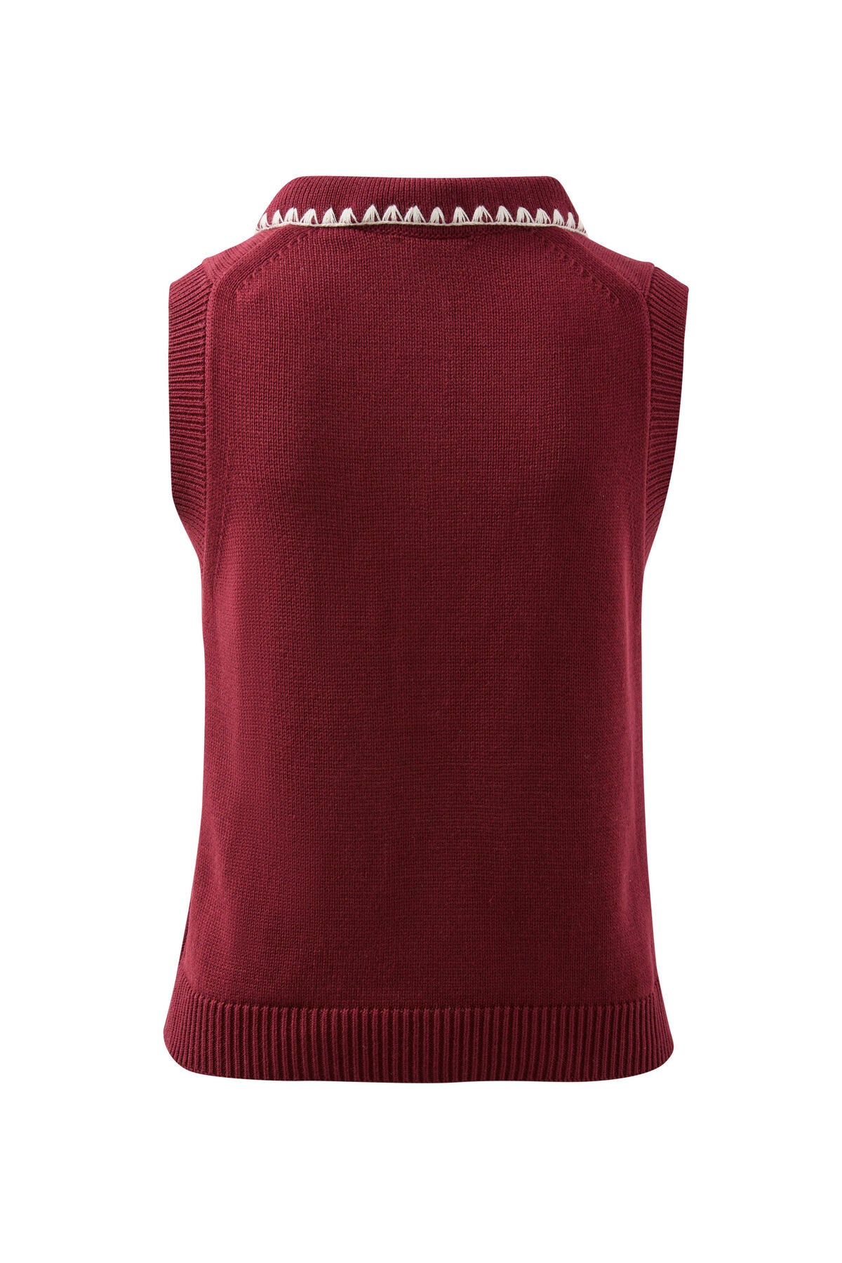 CORA COLLARED BUTTON KNIT/POMEGRANATE