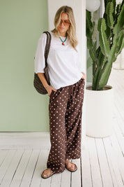 Resort Pant Choc Polka Dot