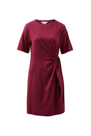 AGNES TIE MINI TEE DRESS/POMEGRANATE