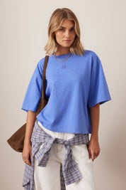 Phoebe Premium Tee Vintage Blue