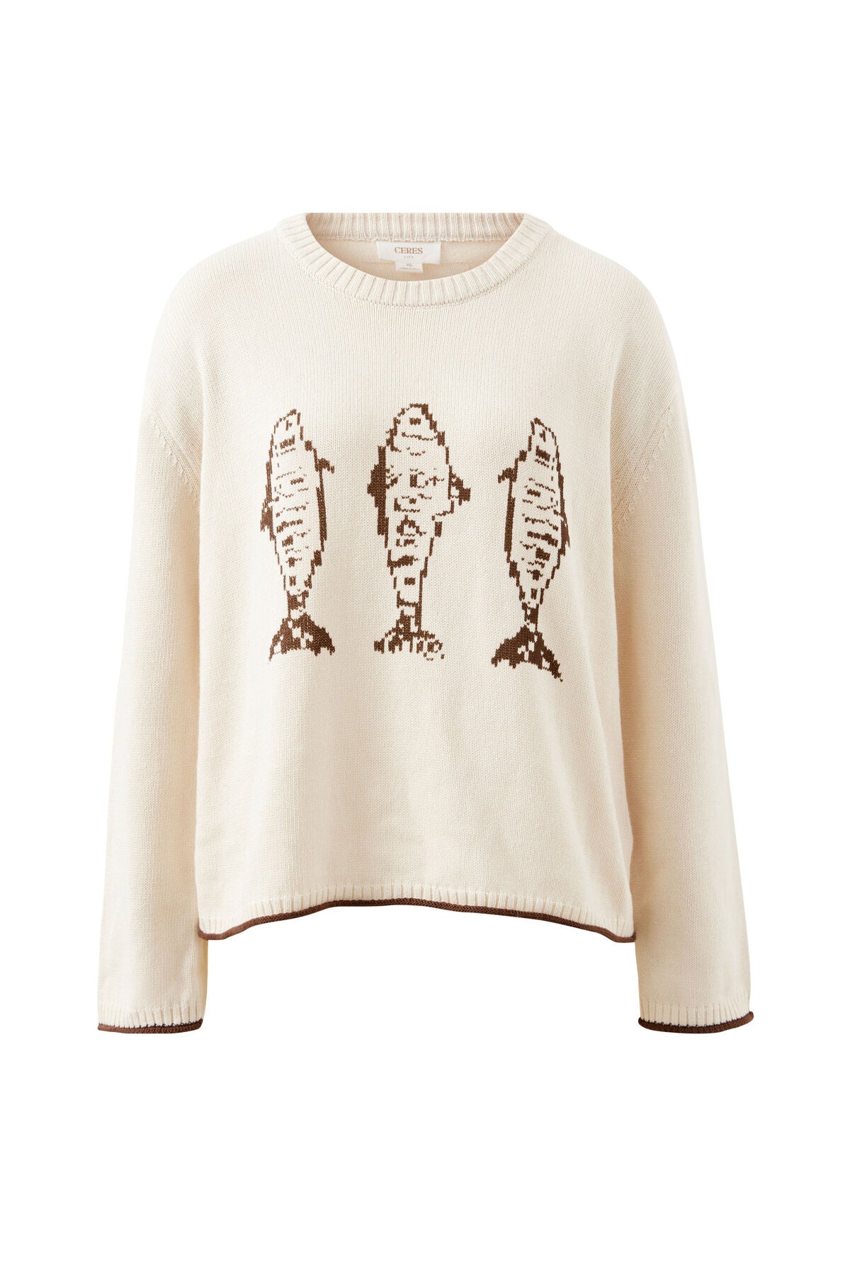 Mira Knitted Crew Chocolate Sardine