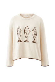 Mira Knitted Crew Chocolate Sardine