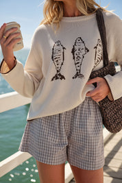 Mira Knitted Crew Chocolate Sardine