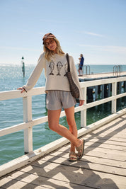 Mira Knitted Crew Chocolate Sardine