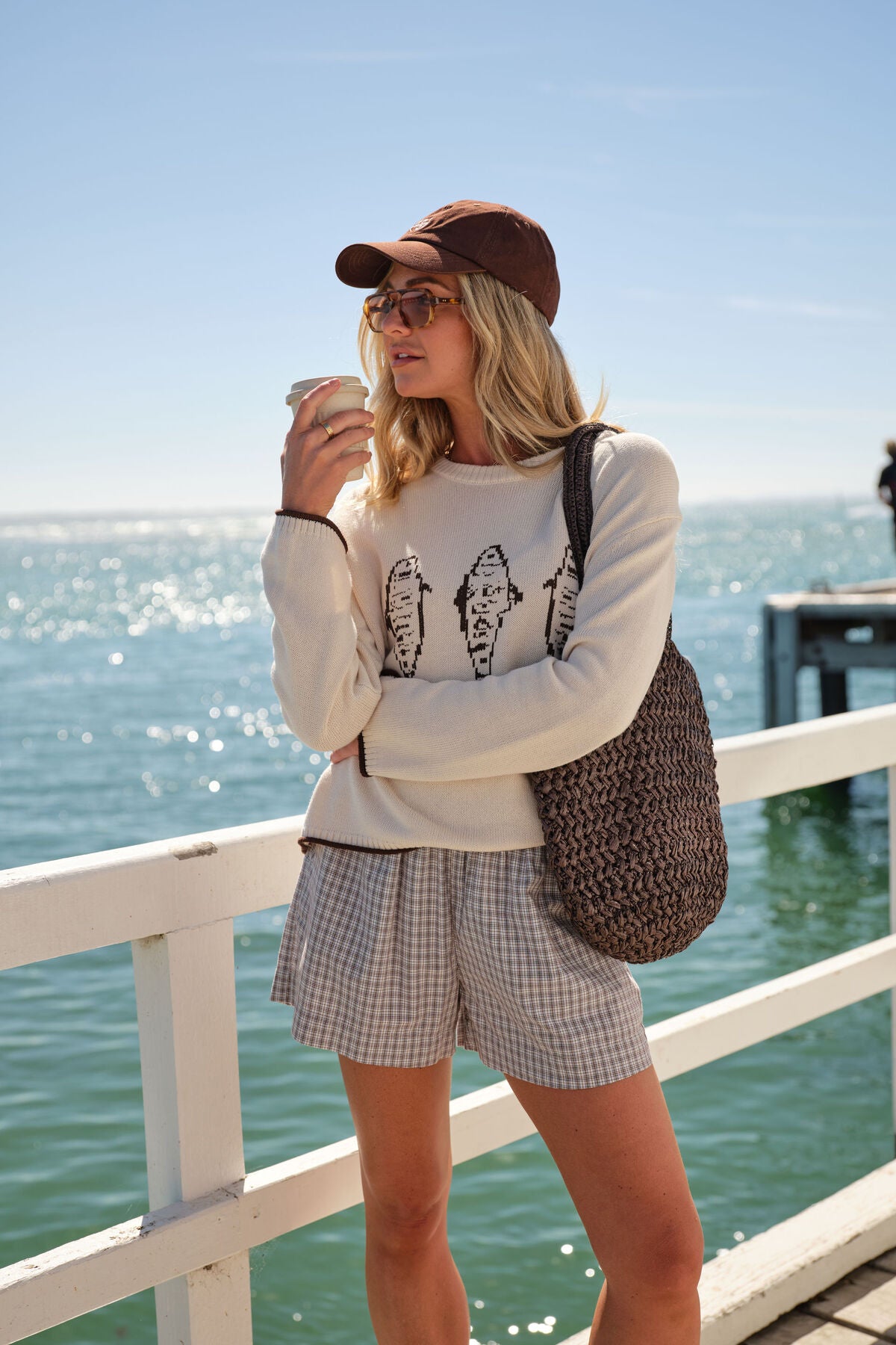 Mira Knitted Crew Chocolate Sardine
