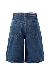Olive Belted Denim Short Fresh Indigo