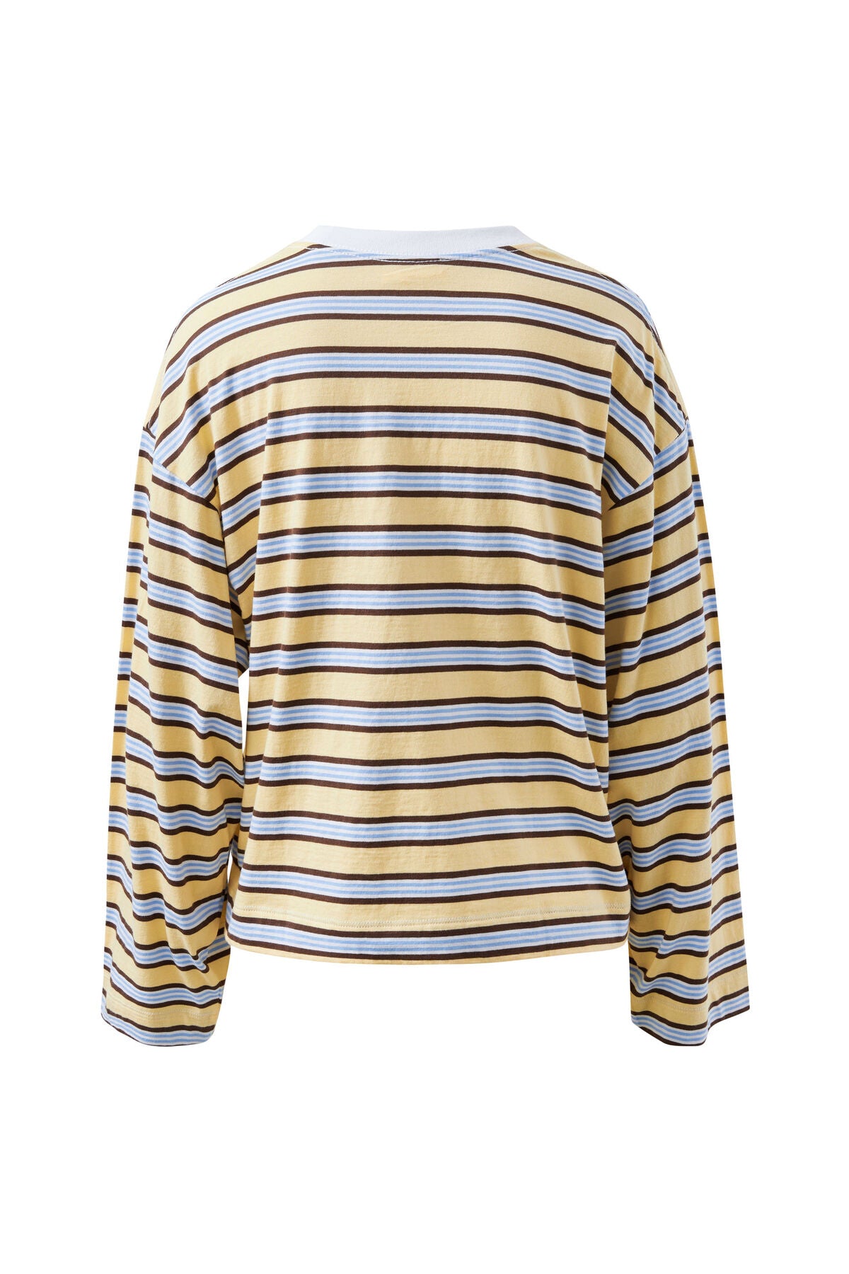 Beau Long Sleeve Slouchy Tee New Butter Brunette Stripe