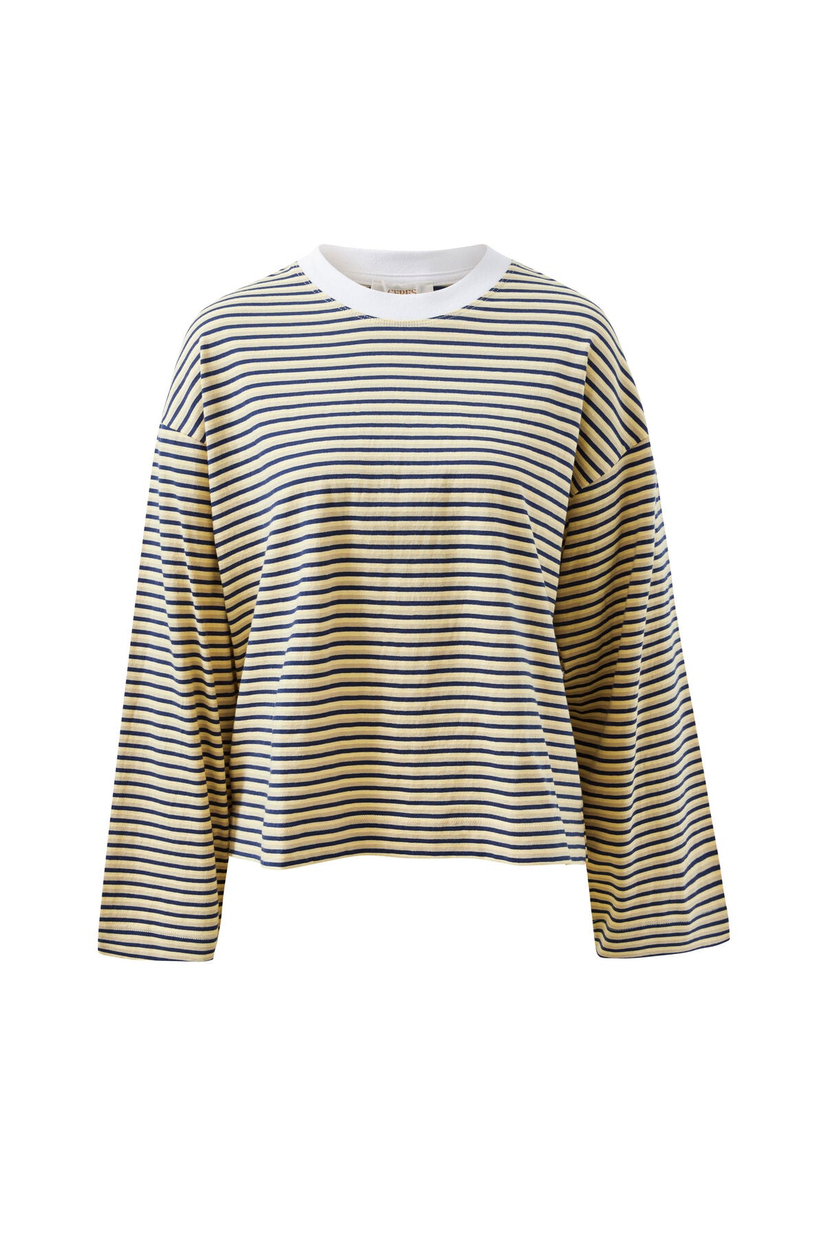 Beau Long Sleeve Slouchy Tee Heritage Navy Butter Stone stripe