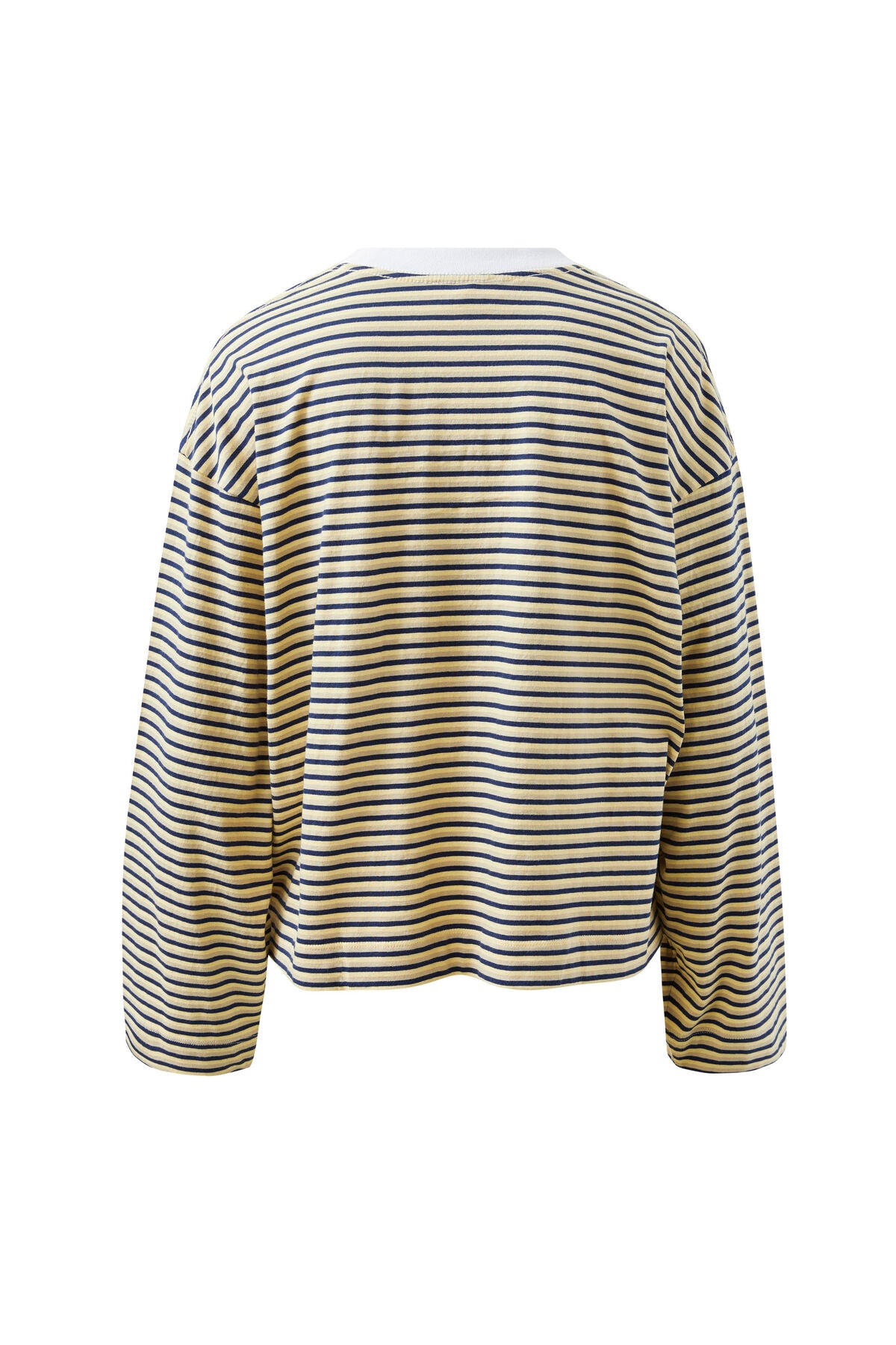 Beau Long Sleeve Slouchy Tee Heritage Navy Butter Stone stripe