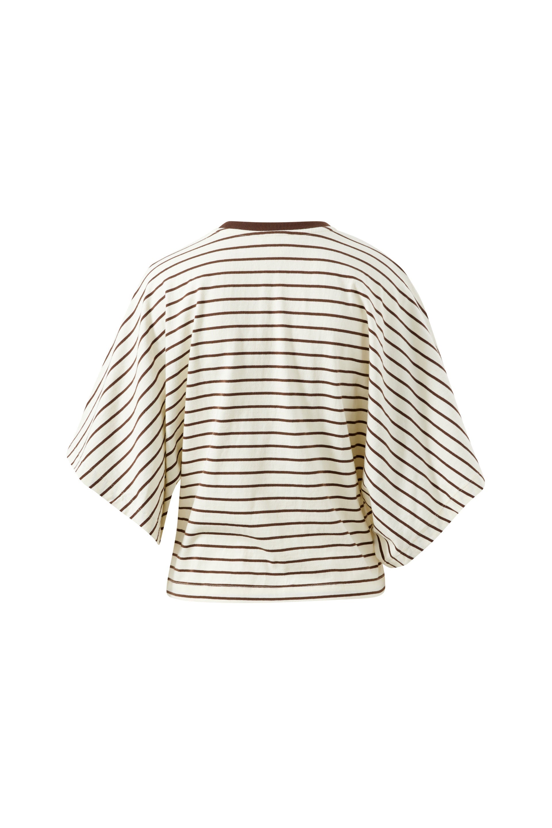 Lucy Relaxed Sleeve Tee milk brunette stripe