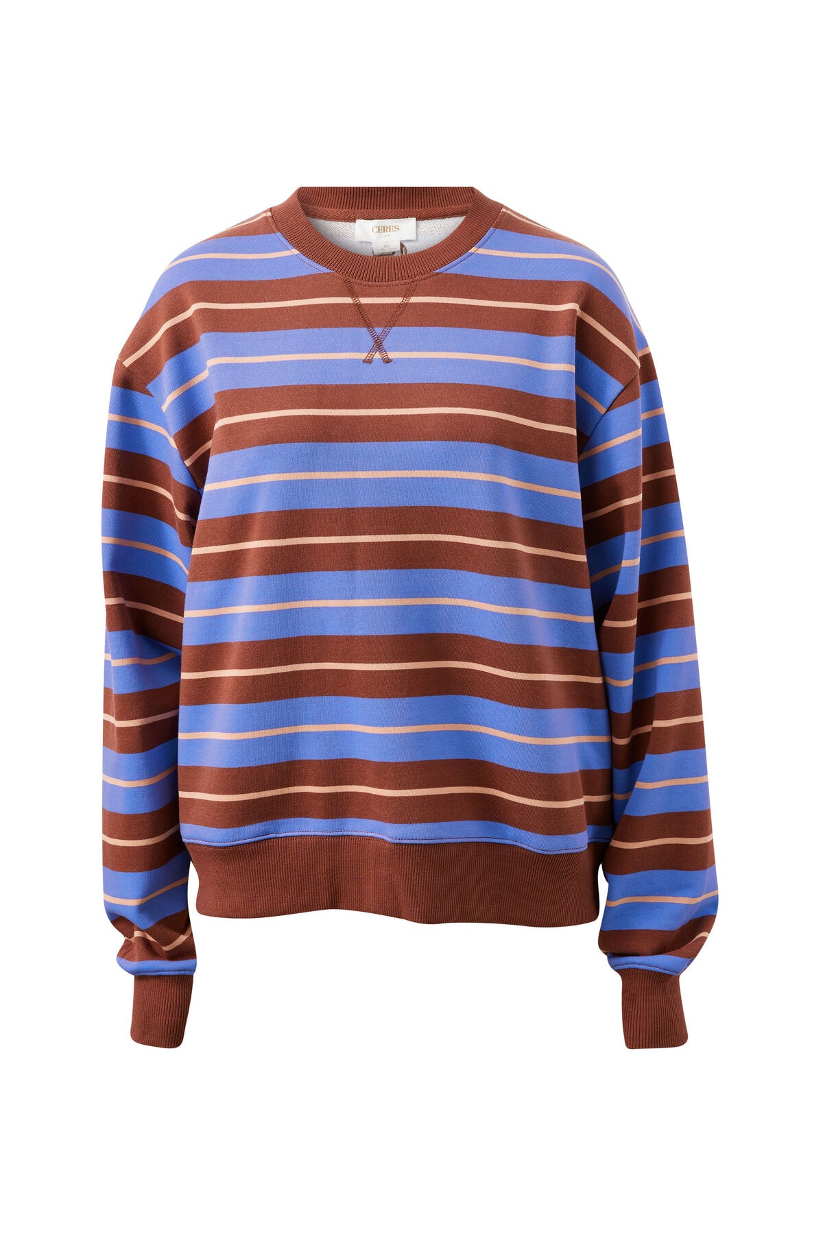 Romy CR Vintage Blue Pink Clay Burnt Toffee Stripe