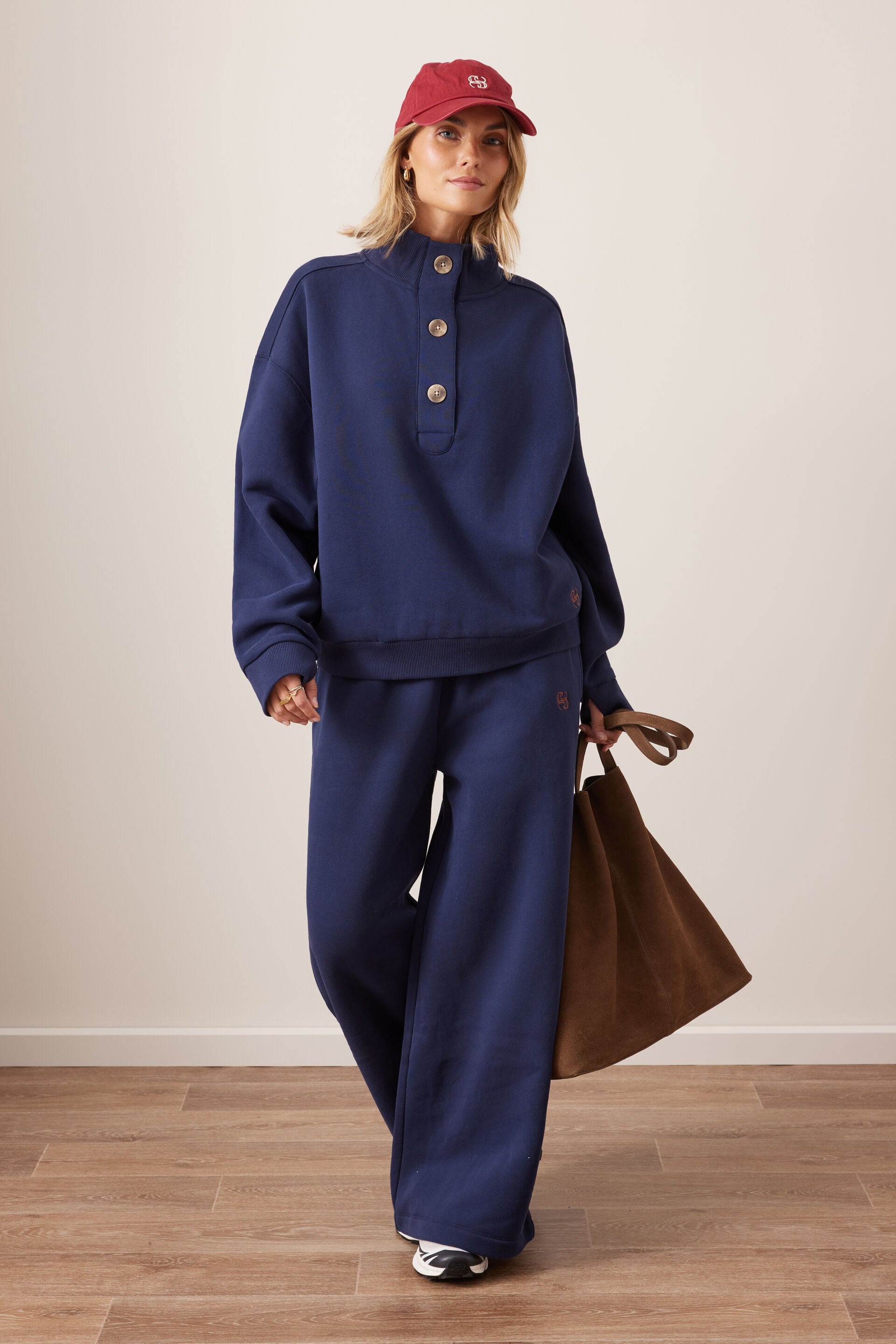 Marli Button Sweat Heritage Navy