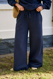 Ivy Wide Leg Trackpant Heritage Navy