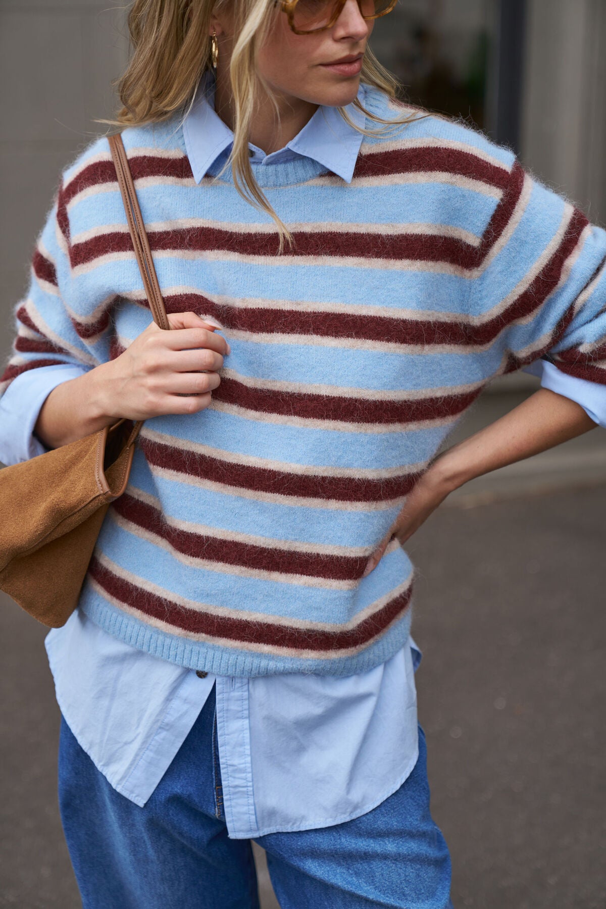 Bonnie Lofty Knit Blue Stripe