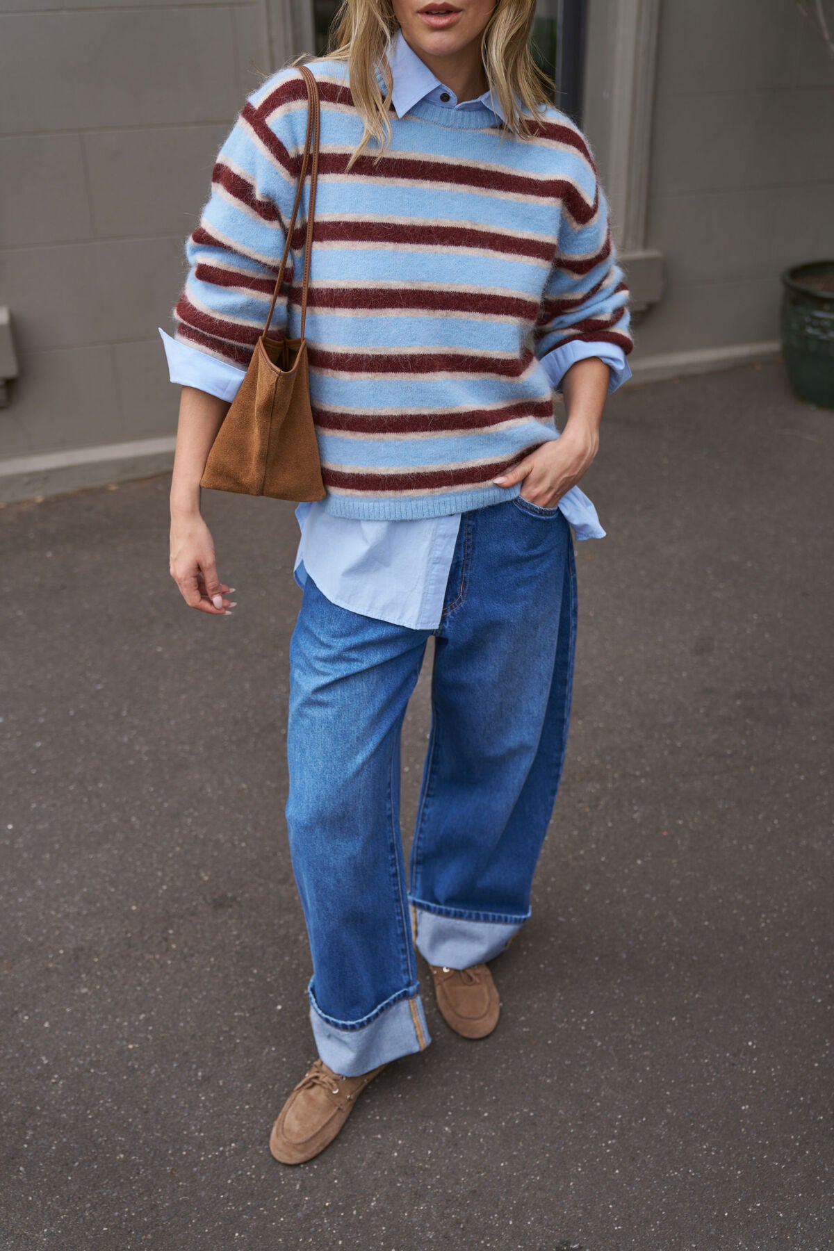 Bonnie Lofty Knit Blue Stripe