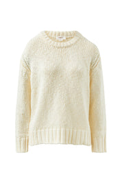 Sage Chunky Knit Crew Marshmellow