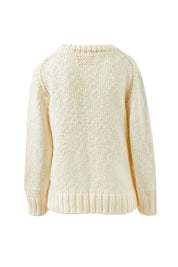 Sage Chunky Knit Crew Marshmellow
