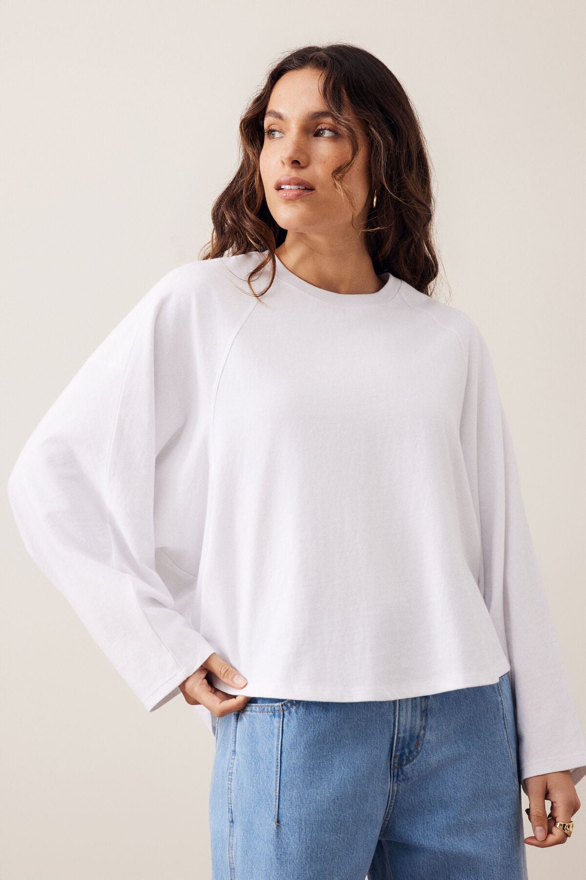 Jordi Slouchy Top White