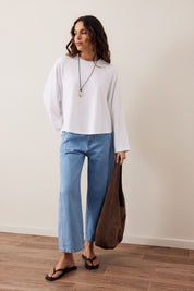 Jordi Slouchy Top White