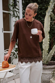 Lacey Tee - Chocolate