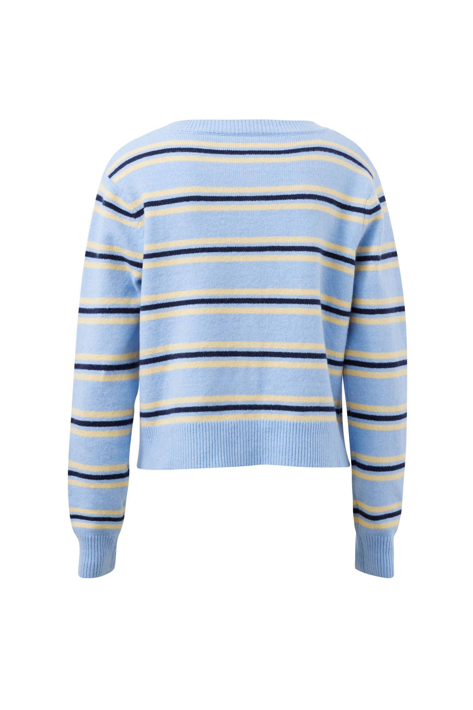 Laine Long Sleeve Knit Cardi/Blue Stripe